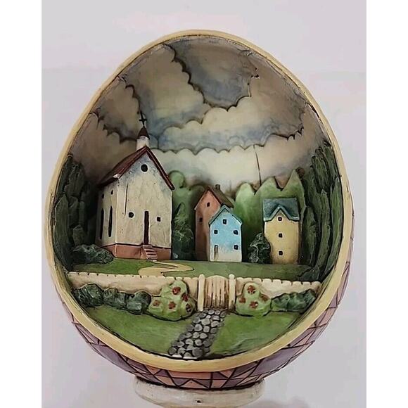 Jim Shore Heartwood Creek Egg Figurine Small Town Big Blessings 4007545 Box JS2 - Picture 2 of 12